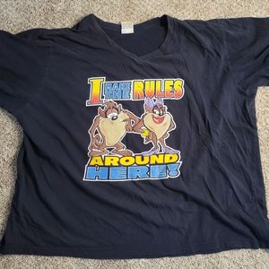 Y2K Looney Tunes Taz and Mrs taz graphic Teeshirt size XL womens